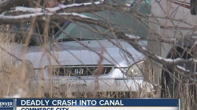 1 dead after vehicle rolls, lands in canal in Commerce City