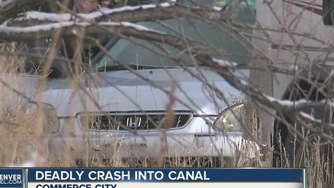 1 dead after vehicle rolls, lands in canal in Commerce City