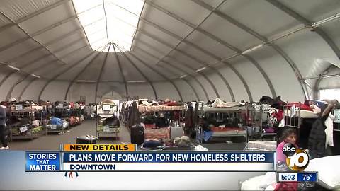 Plans move forward for new homeless shelters