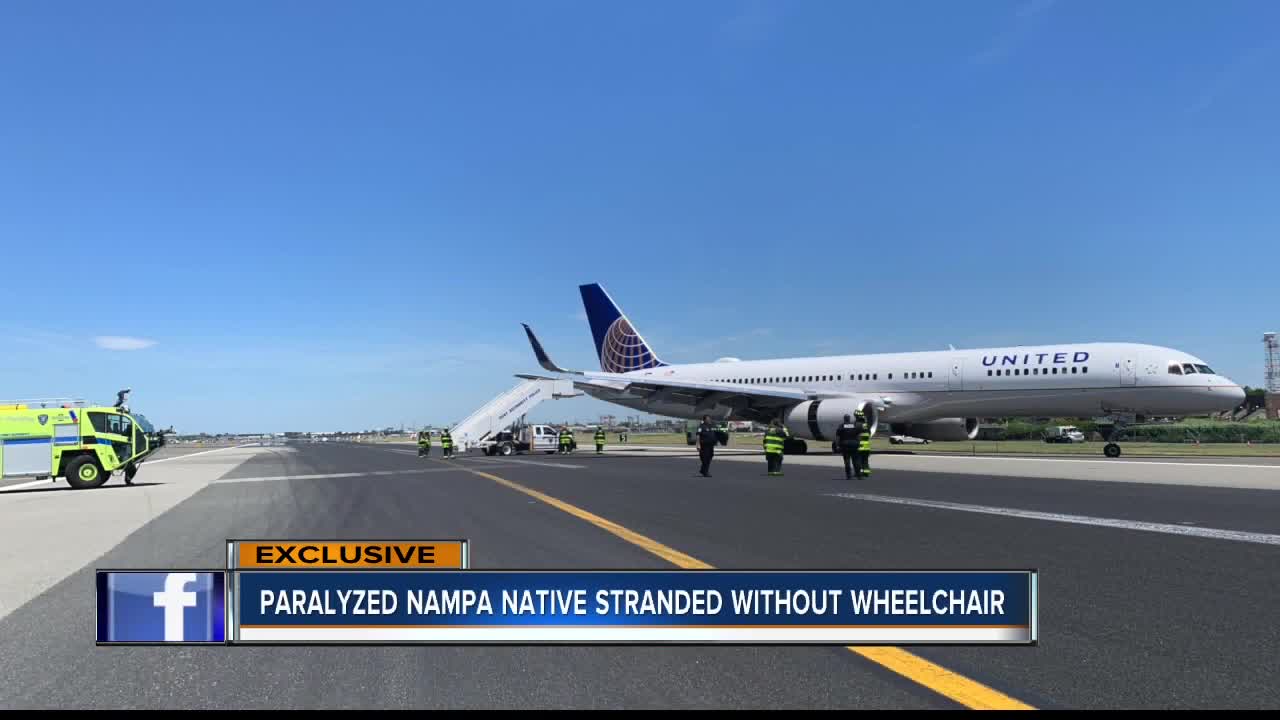 Paralyzed Nampa native left without wheelchair after rough landing