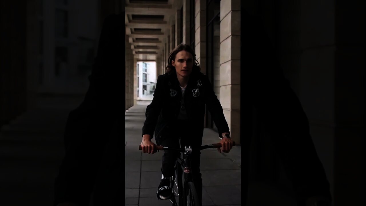 Man Wearing Denim Jacket Doing Bike Tricks # Shorts