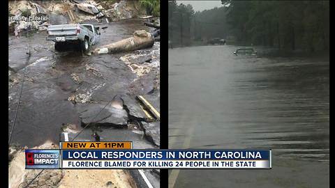 Florida first responders choppered into hardest hit areas of North Carolina after Florence