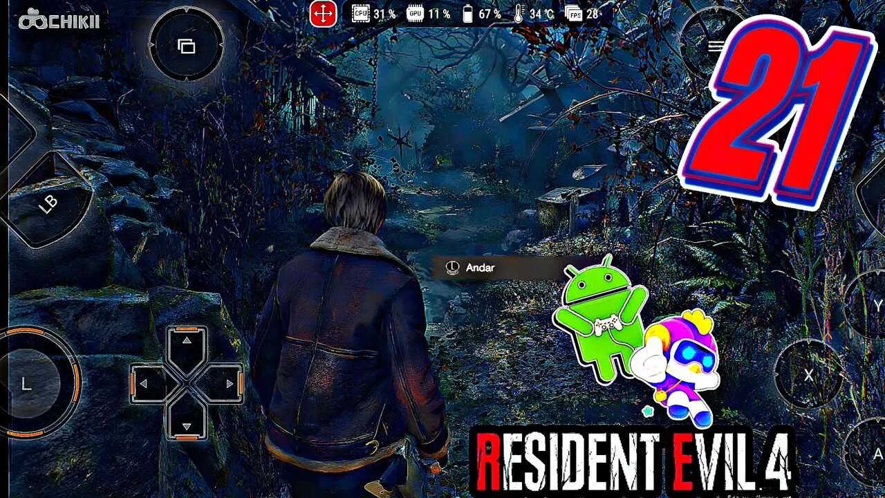 RESIDENT EVIL 4 REMAKE JOGANDO NO CELULAR| COM O APLICATIVO CHIKII EP21