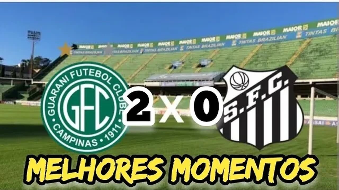 GUARANI 2 X 0 SANTOS | MELHORES MOMENTOS | 2ª RODADA | FASE DE GRUPOS | PAULISTÃO 2023