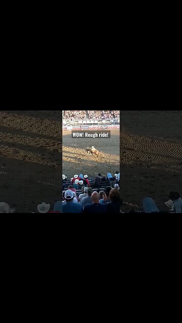 WOW ROUGH RIDE! #rodeo #shortsvideo #shortsfeed #horses #wyoming #horse #bronco #fail #ouch #wow