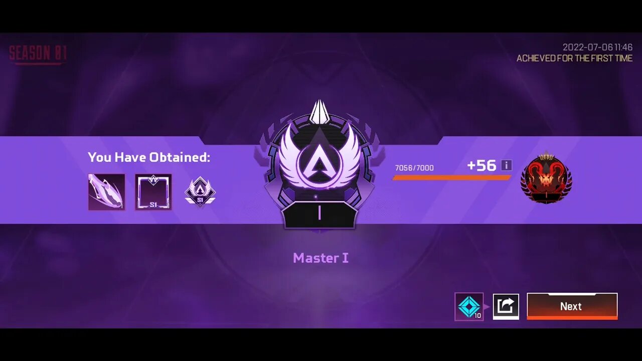 Existential crisis upon hitting masters rank #Apexlegendsmobile