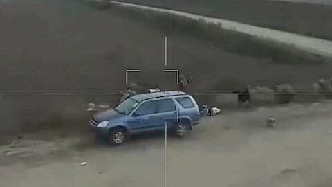 Footage of the combat use of the Lancet strike UAV on the AFU SUV