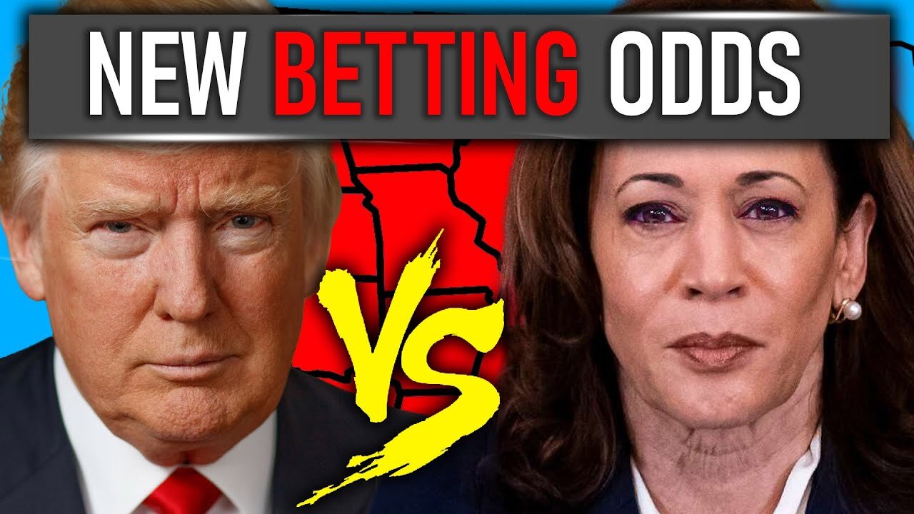 KAMALA HARRIS VS DONALD TRUMP 2024 ELECTION MAP BASED ON THE LATEST ODDS | BIDEN DROPS OUT!