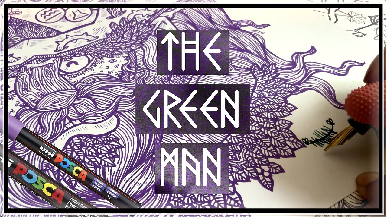 Green man drawing