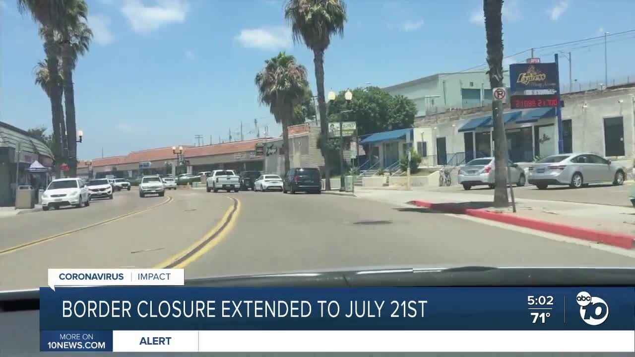 Border closure extended, San Ysidro businesses struggling