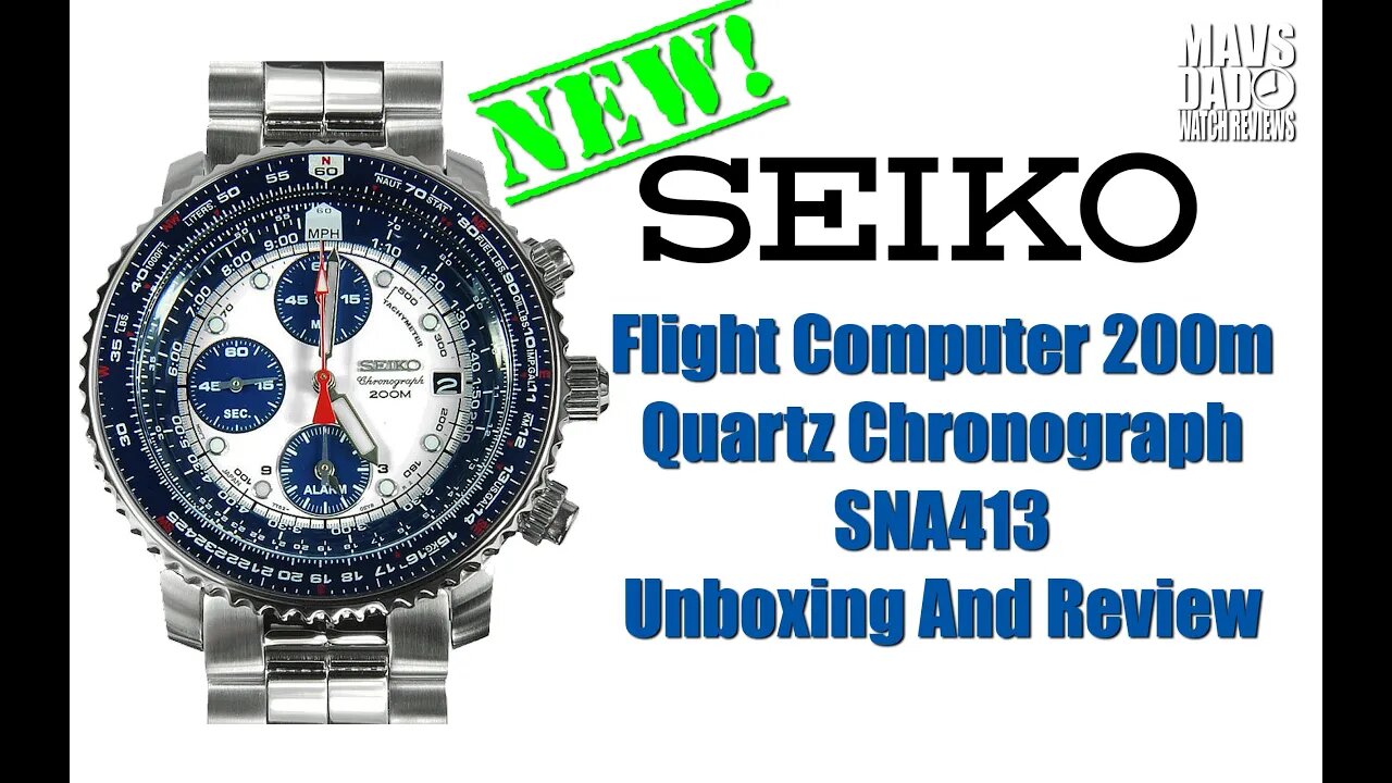 My Teenage Favorite! | Seiko Flight Computer 200m Quartz Chronograph SNA413 Unbox & Review