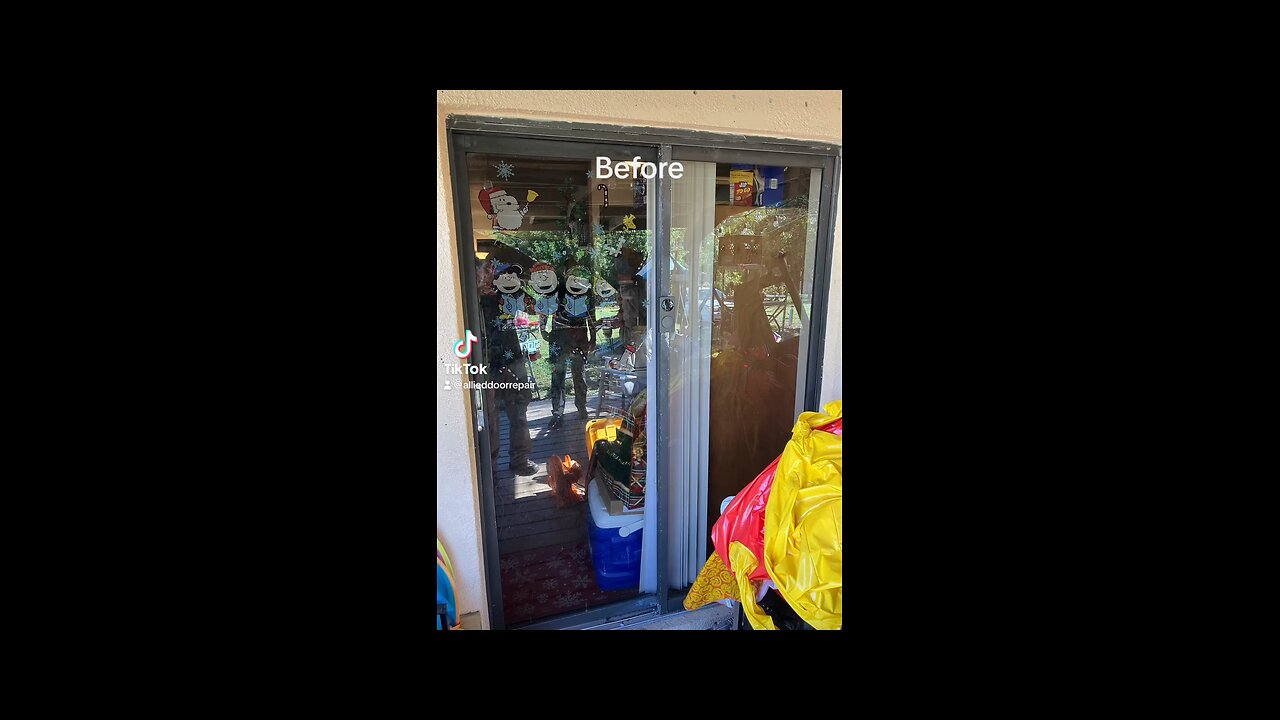 Sliding glass door repair; roller replacement and track refurbishing, in Pompano Beach, Fl.