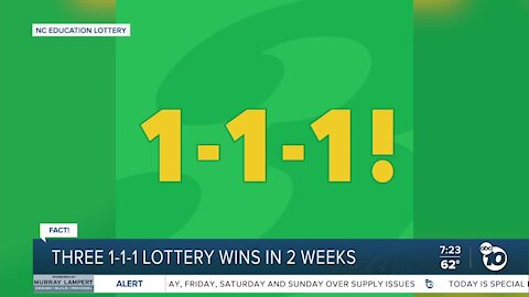 Fact or Fiction: 1-1-1 lotto numbers strike three times