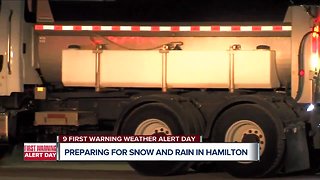 Preparing for snow and rain in Hamilton