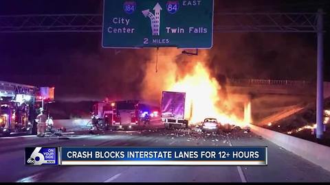 UPDATE: EB I-84 reopens after fiery crash