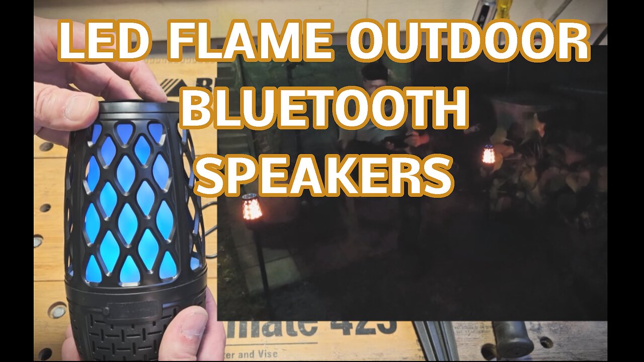 LED Flame Outdoor Bluetooth Speaker 2 Pack