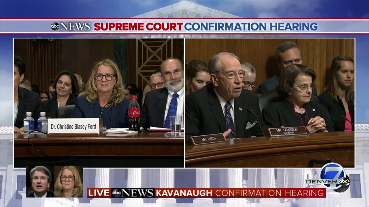 Sen. Grassley thanks Christine Blasey Ford for appearing before Judicial Committee