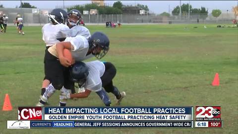 Local football practices cancelled due to local weather