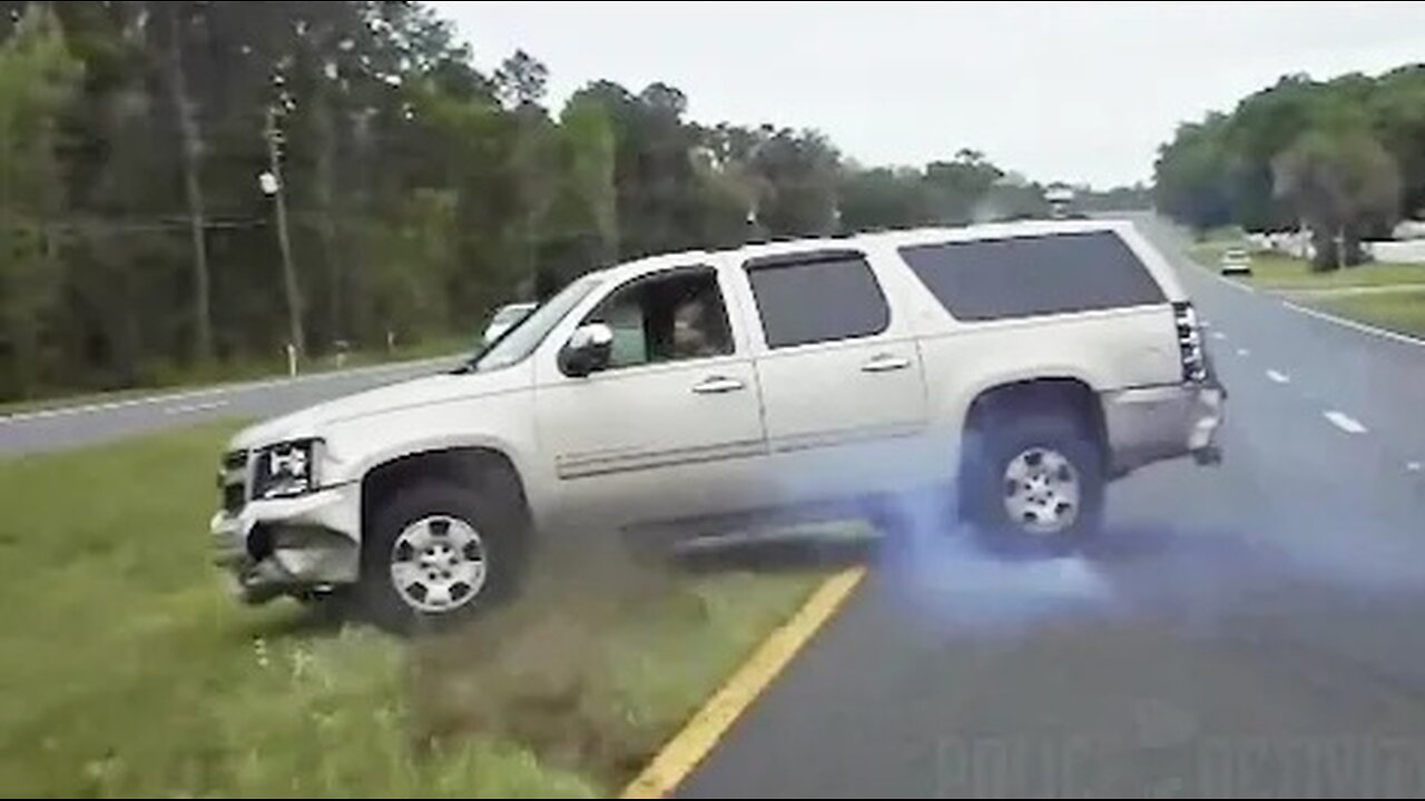 Intense High Speed Sheriff Pursuit Ends With PIT Maneuver in Marion County, Florida