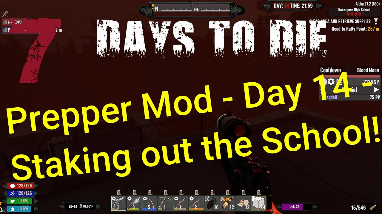 Day 14 Horde - Preppocalypse Overhaul Mod | 7 Days To Die | Alpha 21.2