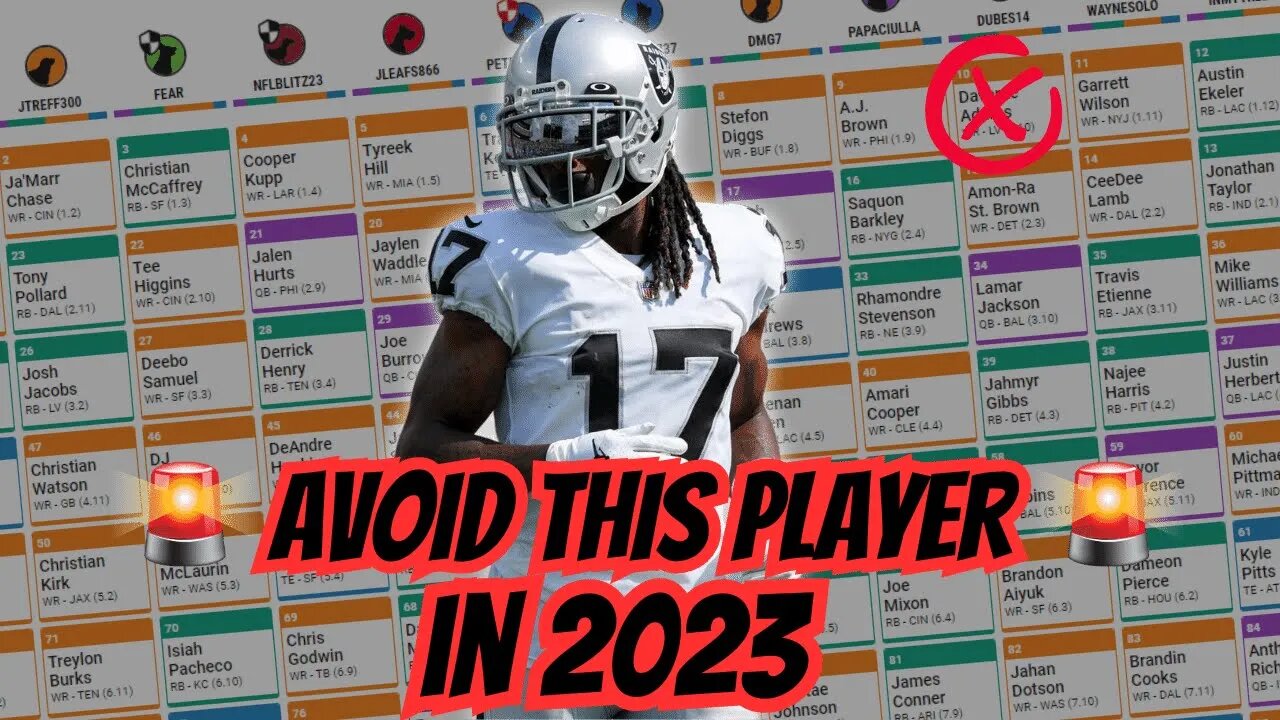 Avoid Davante Adams in Fantasy Football 2023