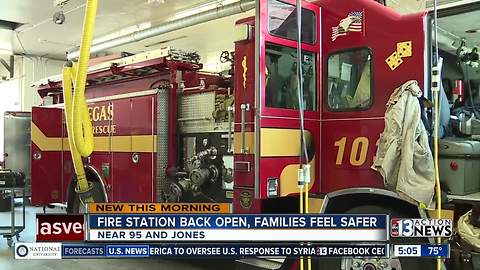 Families happy to have neighborhood fire station reopen after nearly eight years