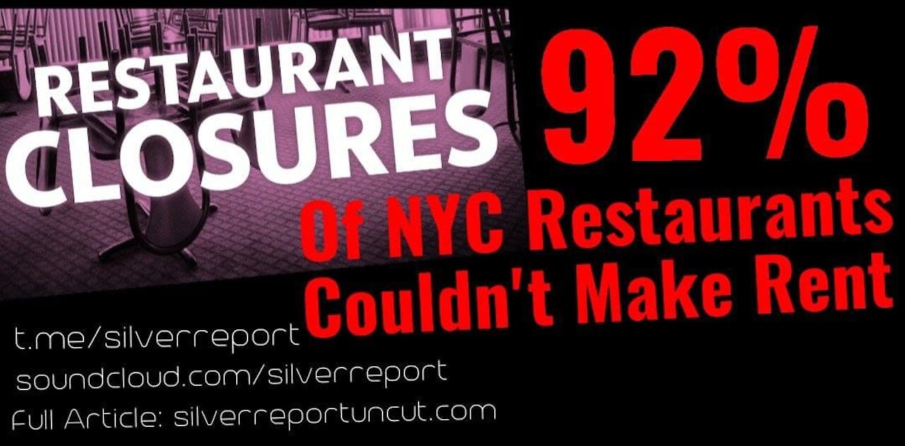 92% Of NYC Restaurants Couldn’t Afford Rent, The Great Reset Seems To Have Targeted Restaurants