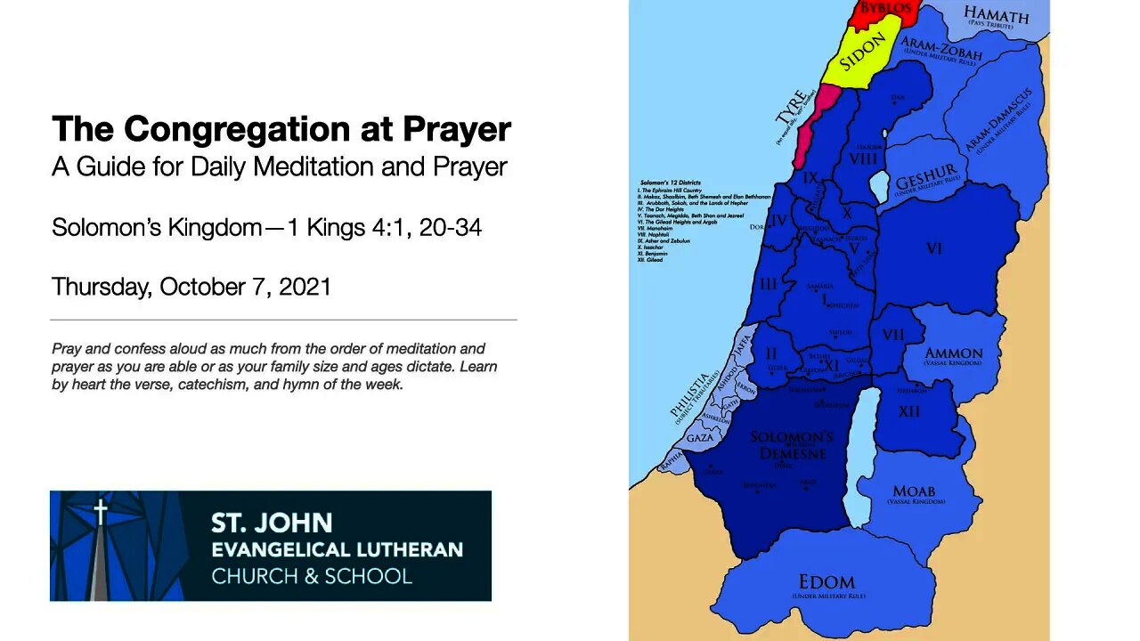 Solomon’s Kingdom—1 Kings 4:1, 20-34