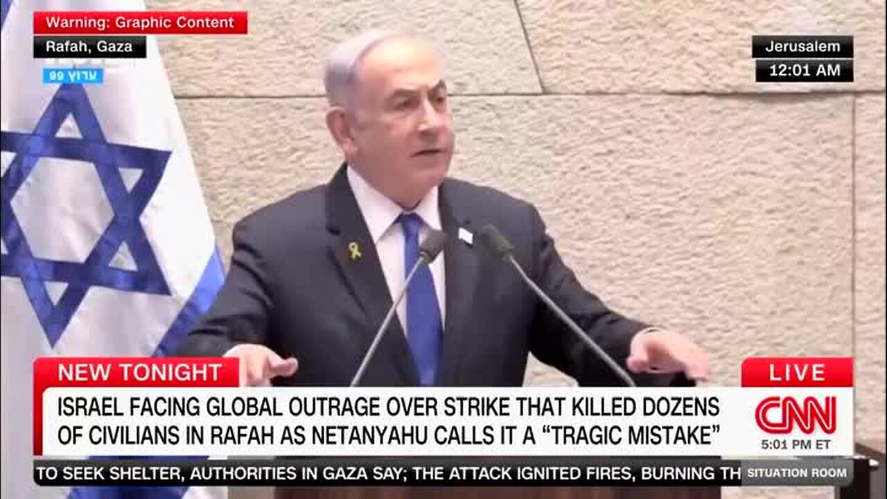 Netanyahu Acknowledges Deadly Israeli Strike on Rafah: ‘A Tragic Mistake Happened Last Night’