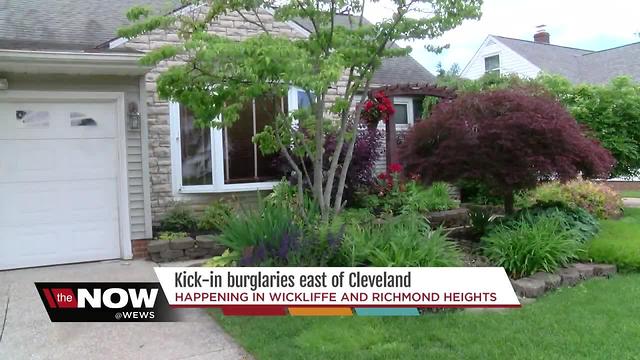 Rash of burglaries in suburbs, east of Cleveland