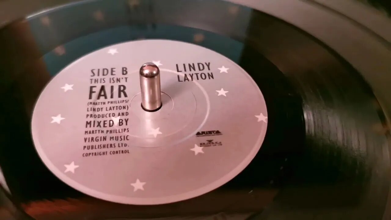 This Isn't Fair ~ Lindy Layton ~ 1991 Arista 45rpm Vinyl Single ~ Dual 1215 Turntable A&R P77 Cart