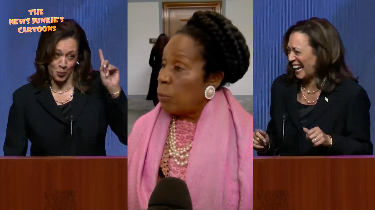 Cackling Kamala reads a eulogy at funeral for Democrat Sheila Jackson Lee.