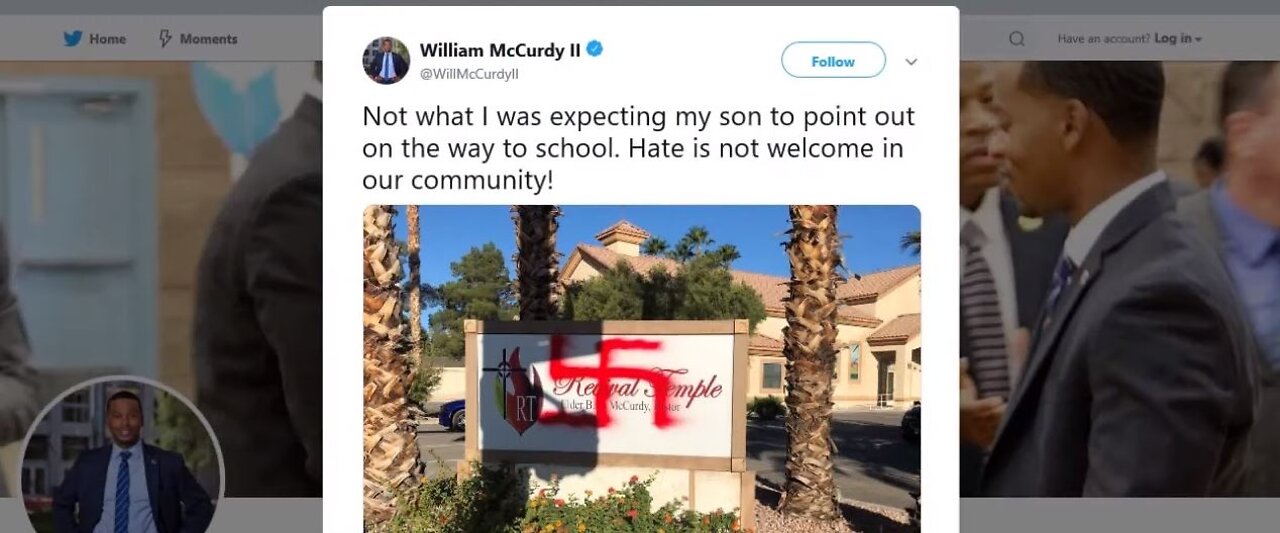 Swastika painted on Vegas church sign