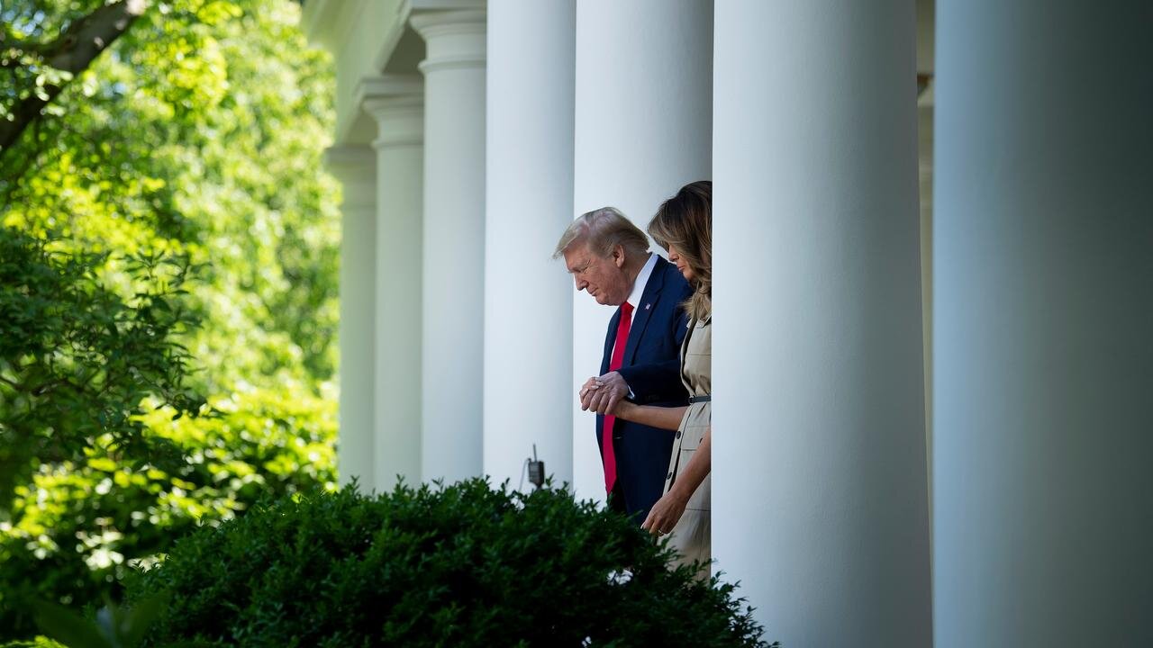 President Donald J. Trump and First Lady Melania Trump leave the White House in Washington!