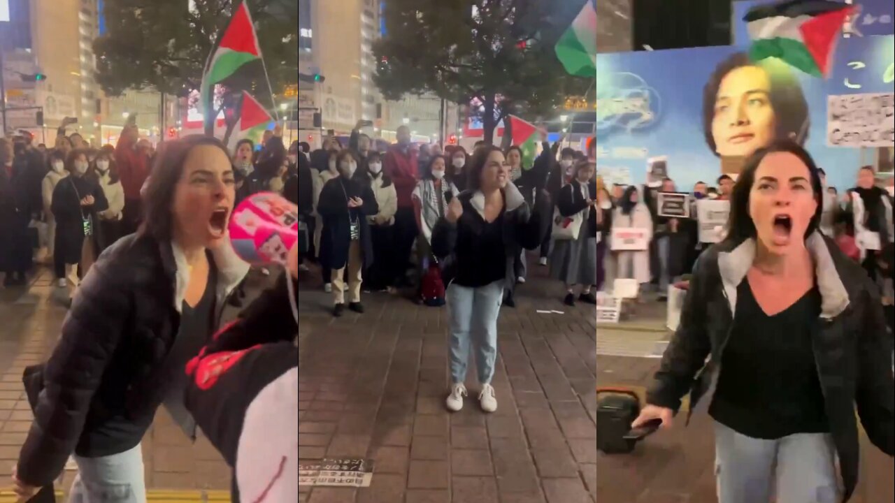 Palestine Protest in Tokyo Triggers Zionist Tourist