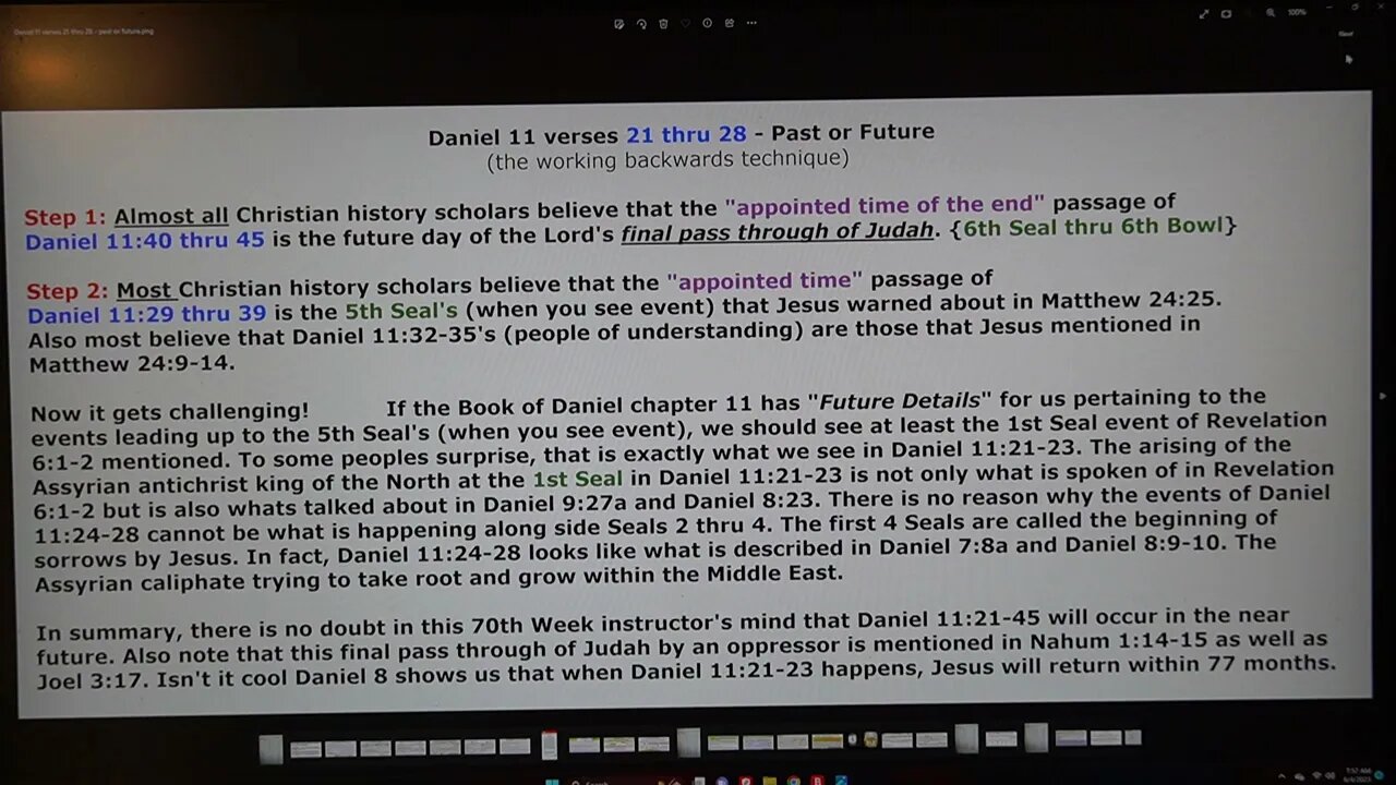 Daniel 11 verses 21 thru 28 - past or future