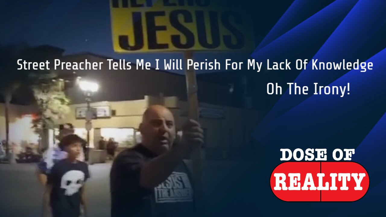 Street Preacher Tells Me I Will Perish For My Lack Of Knowledge-Oh The Irony!(Huntington Beach 2021)