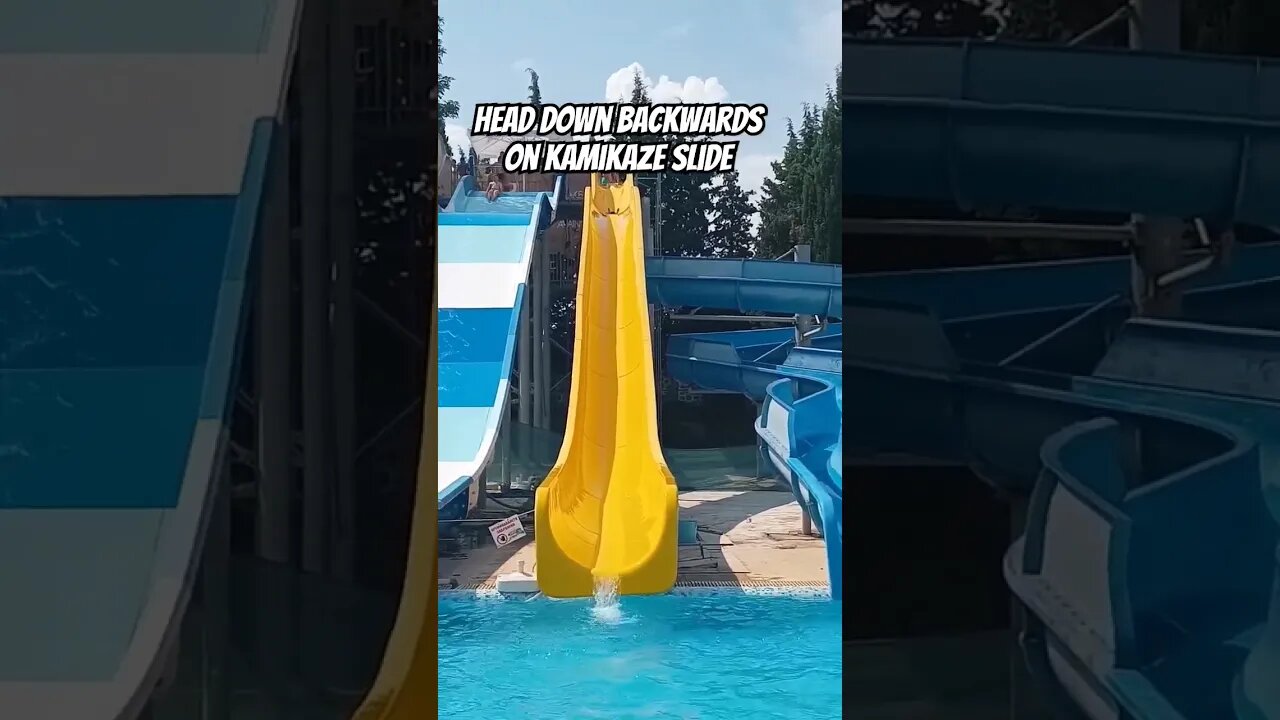 head down backwards on kamikaze slide