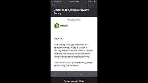 Oxfam updated their terms and conditions