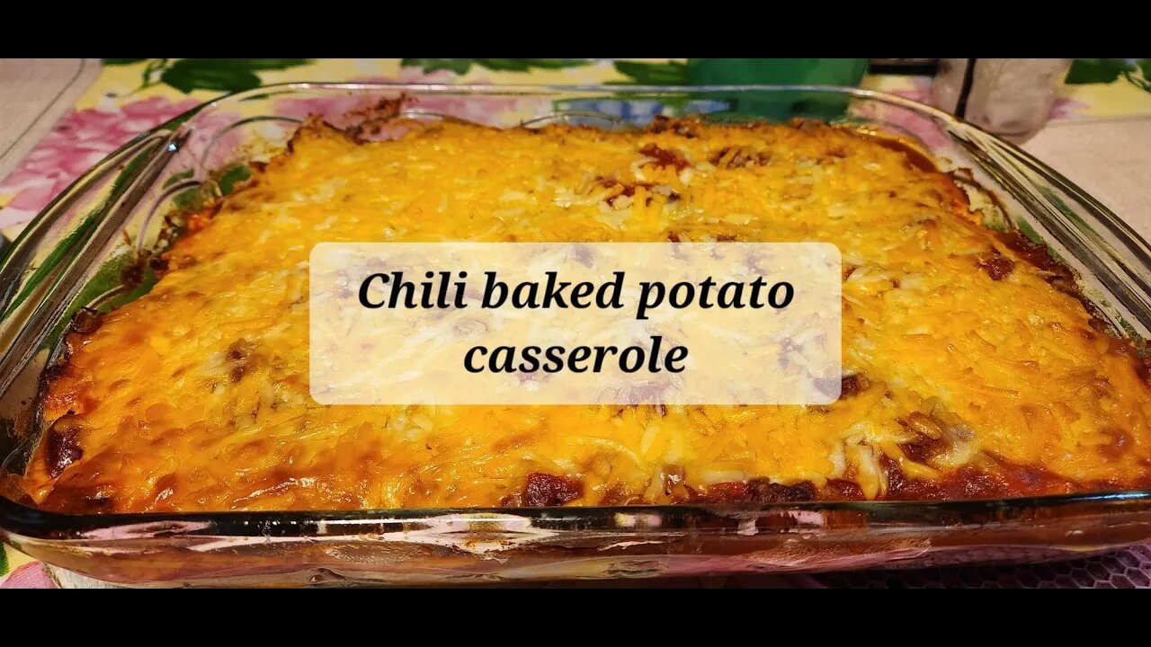 Chili baked potato casserole