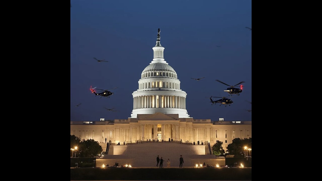 Exercise held at the U.S. Capitol tonight with 12 helicopters landing on the West Front.