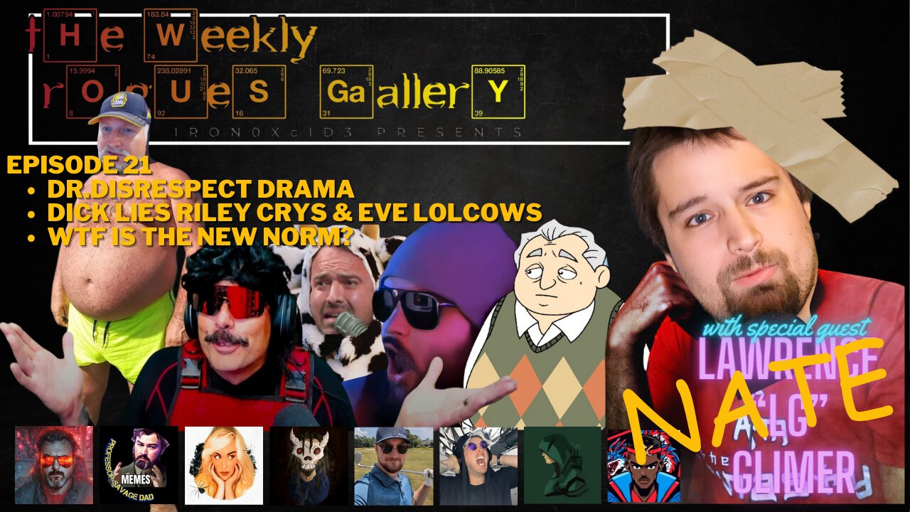 The Weekly Rogues' Gallery Ep 21: DrDisrespect Dick Riley EVS lolcows WTF is The new Norm? With LG!