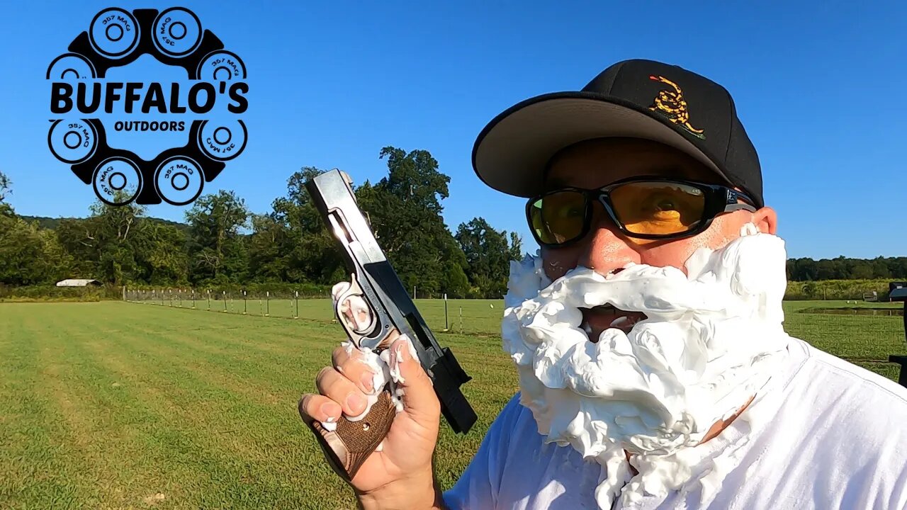 Smith & Wesson Model 41 ~ 100 YARD SHAVING CREAM CHALLENGE!