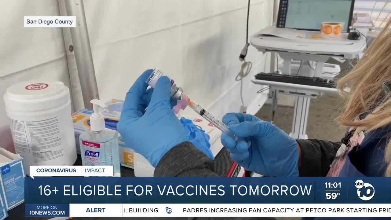 16 and older eligible for COVID-19 vaccine Thursday