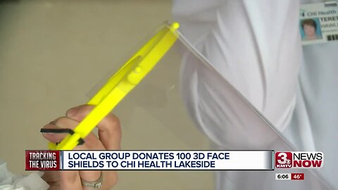 Group donates face shields to CHI Health Lakeside