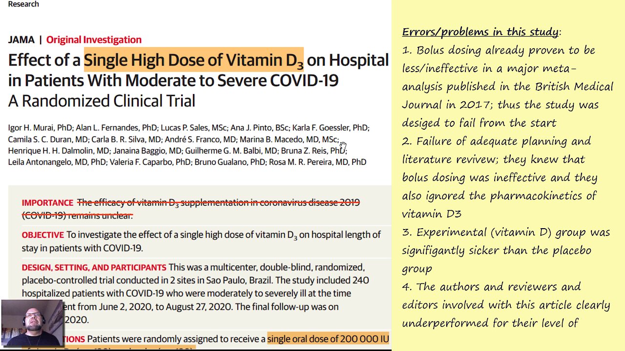 JAMA 2021 Effect of Single High Dose Vitamin D3 on Hospital Length Stay in Patients Moderate Severe