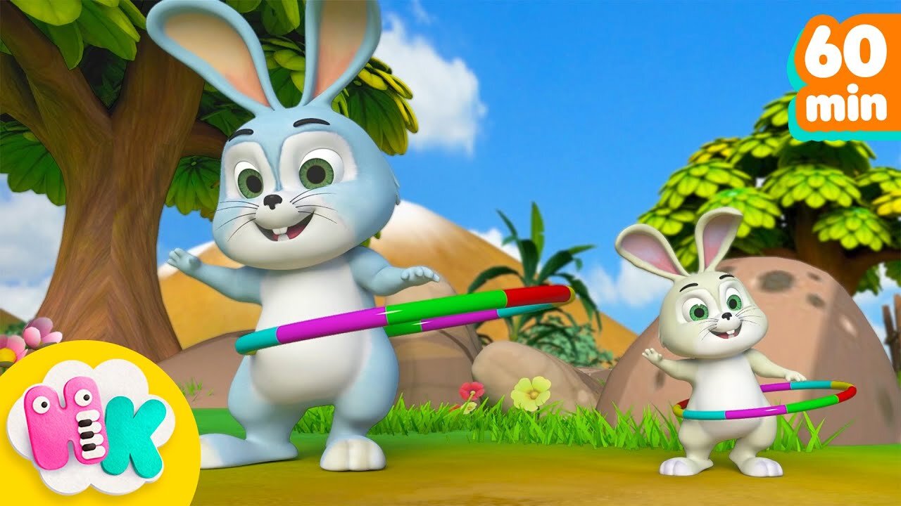 Hey little bunny! 🐰 Animal Songs for Kids | HeyKids Nursery Rhymes