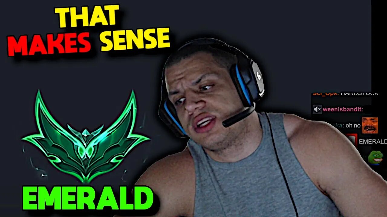 Tyler1 Reacts to New EMERALD Rank in League