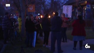 Protesters gather outside lawmaker's home after introduction of anti-picketing bill