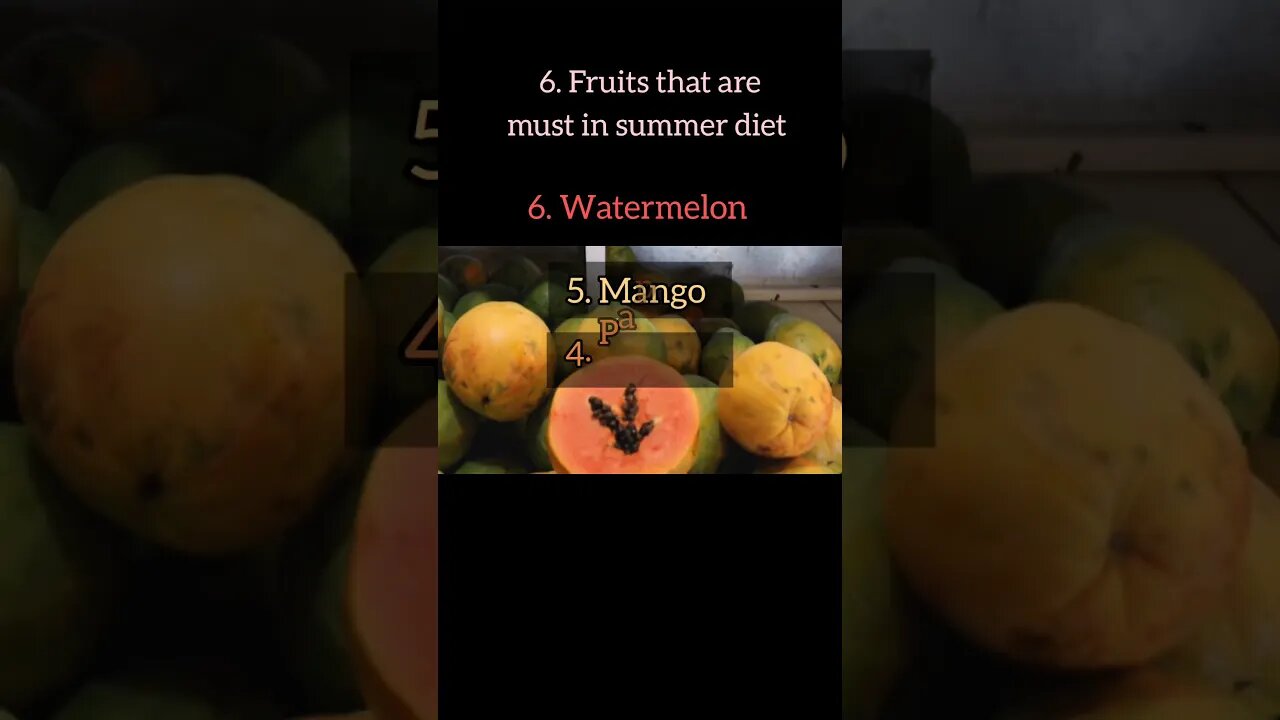 6 fruits that are must in summer diet #nutritionistonlineapplepie #viral